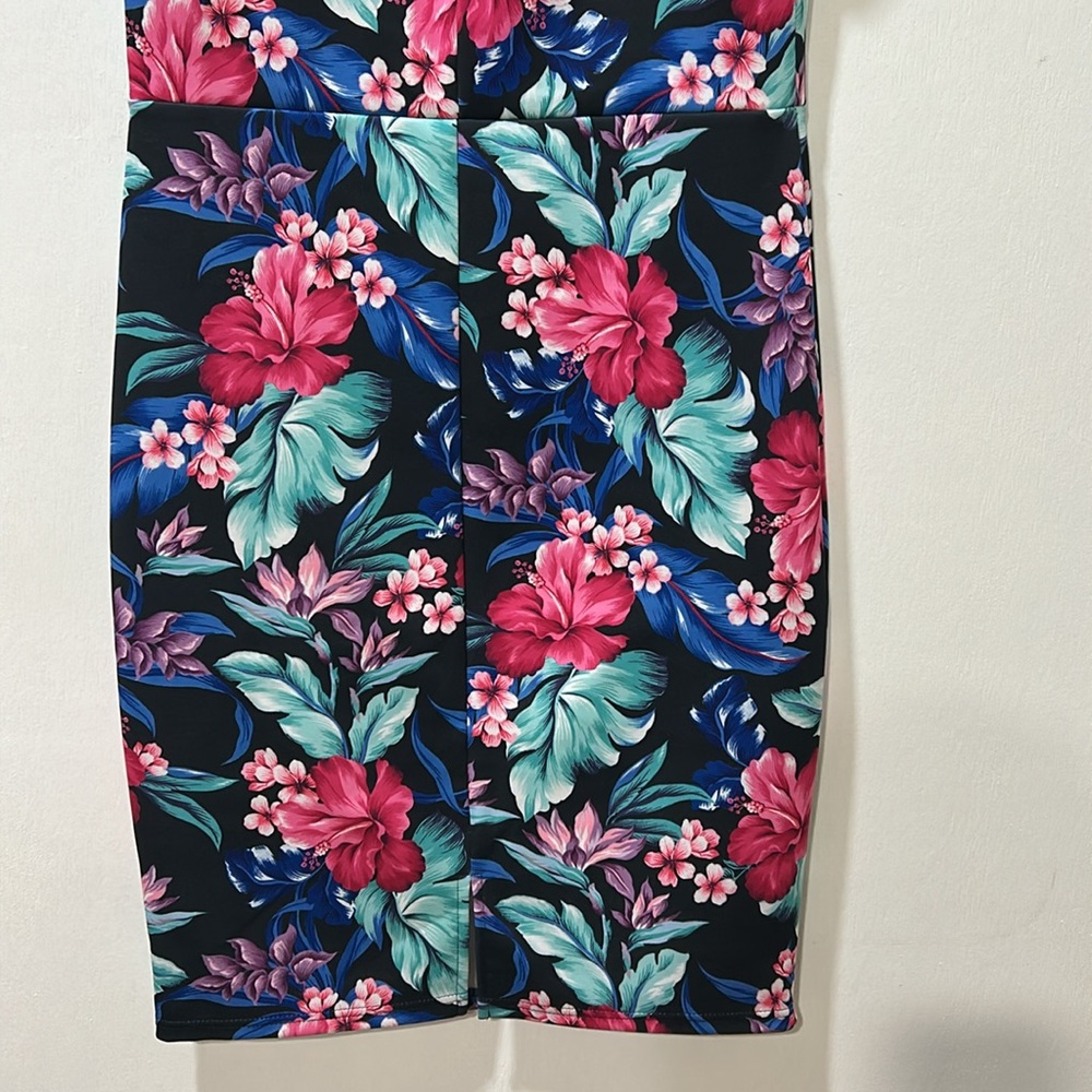 VENUS WOMENS SLEEVELESS MIDI FLORAL BACKLESS DRESS MULTICOLOR Sz 10 - Picture 7 of 12